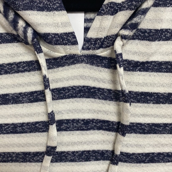 LAmade Womens stripe 3/4 length sleeve hooded top size S - Picture 3 of 6